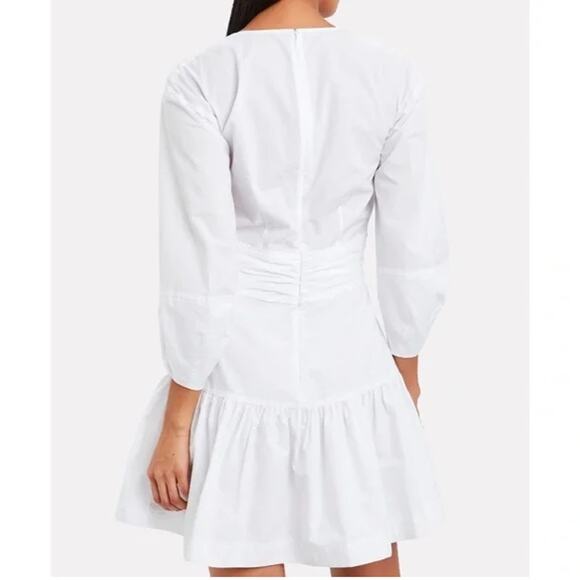 Derek Lam 10 Crosby Talia Twisted Keyhole Mini Dress Optic White Womenns Size 00 - Picture 3 of 8